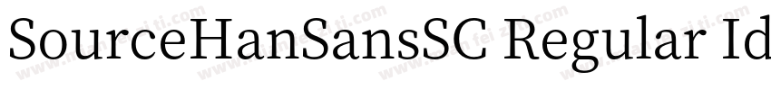 SourceHanSansSC Regular Identit字体转换